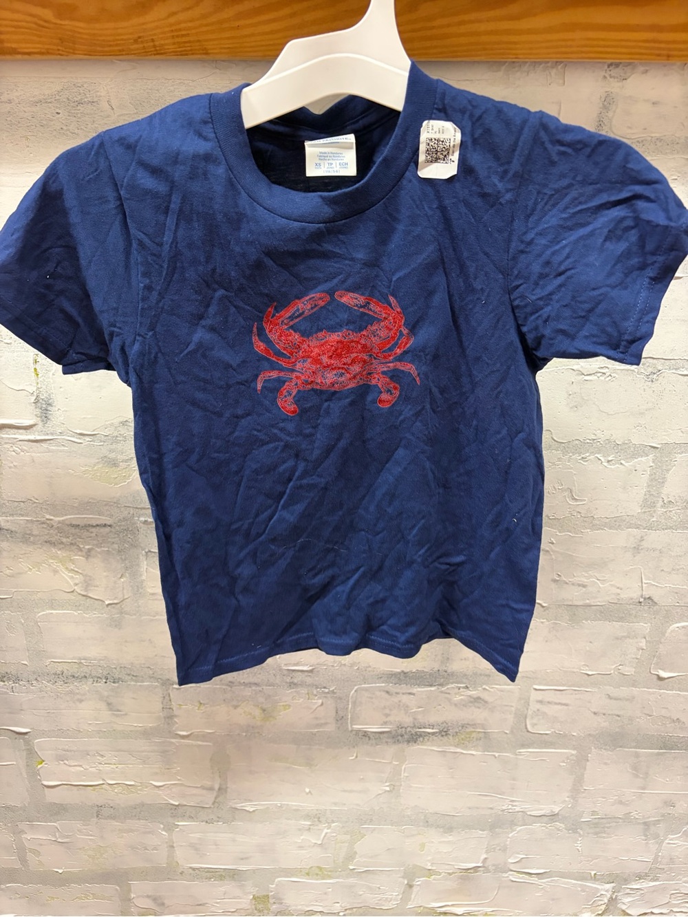 Navy Kids Graphic Crab T-Shirt